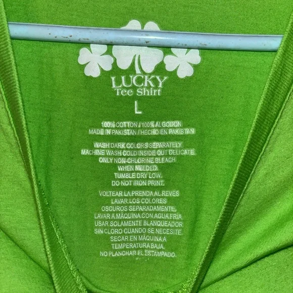 Lucky Brand Bright Green Tee - Picture 2 of 7